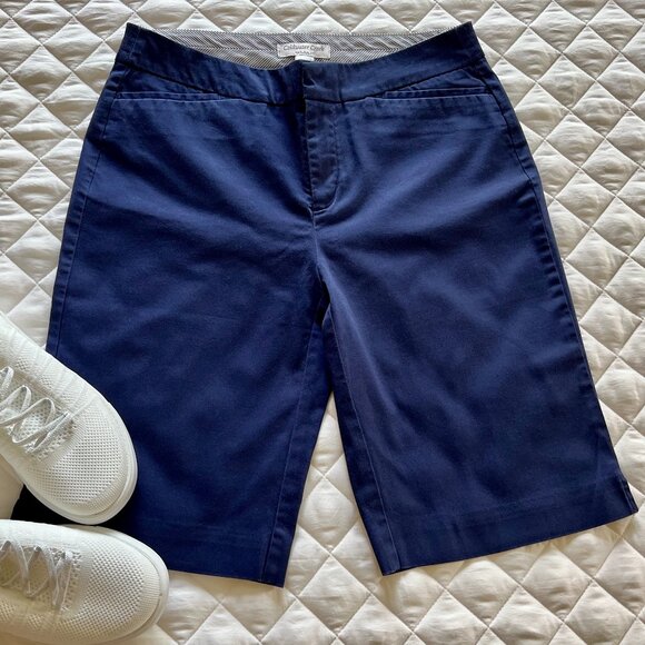 Coldwater Creek Navy Blue Natural Fit Shorts - Picture 1 of 4